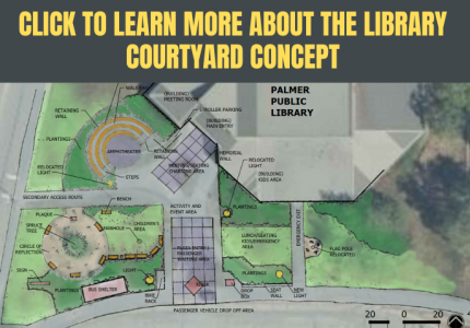 A diagram of proposed changes to the library and surrounding areas