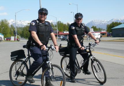 two officers on bikes