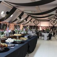 Black & White Buffet Area & Room Layout