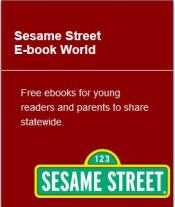 red box with green sesame street sign logo