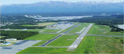 Aerial view of the Palmer Municipal Airport