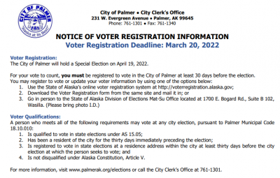 notice of voter registration