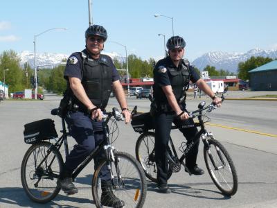 two officers on bikes