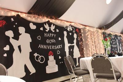 Black & White Silhouette Sign of People Dancing