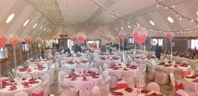 Red & White Table Layout