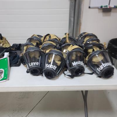 New nametags on the masks 